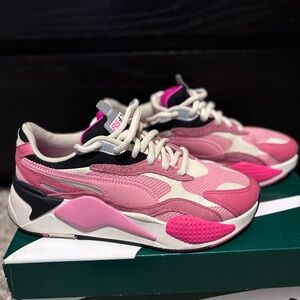 *NOT FOR SALE* Puma Pink and Black RSX Women’s Sneakers with Chunky Sole